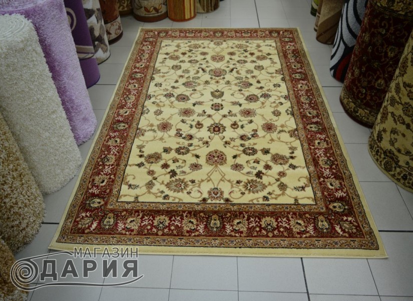 Тъкан персийски килим Blue stones 1807_cream